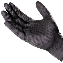 Load image into Gallery viewer, Black Textured Nitrile Gloves, 8Mil Full grip Super Extra Heavy Duty + Reusable