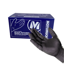 Load image into Gallery viewer, Black Textured Nitrile Gloves, 8Mil Full grip Super Extra Heavy Duty + Reusable
