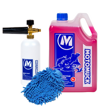 Load image into Gallery viewer, Combo Motorcycle Cleaner 5L + Snow Foam Gun + Wash Mitt