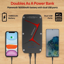 Load image into Gallery viewer, PROMATE 12V IP67 Car Jump Starter With Built-In 16000mAh Powerbank.