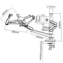 Load image into Gallery viewer, BRATECK Universal Adjustable Laptop & Monitor Holder Desk Stand.