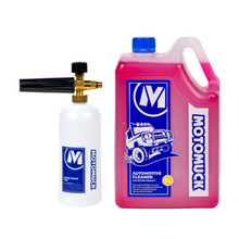 Load image into Gallery viewer, 5 Litre bottle of Automotive cleaner used for all vehicle cleaning with Snow Foam Gun for easy application