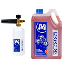 Load image into Gallery viewer, 5 Litre bottle of Cycle cleaner used for all bicycle cleaning with Snow Foam Gun for easy application
