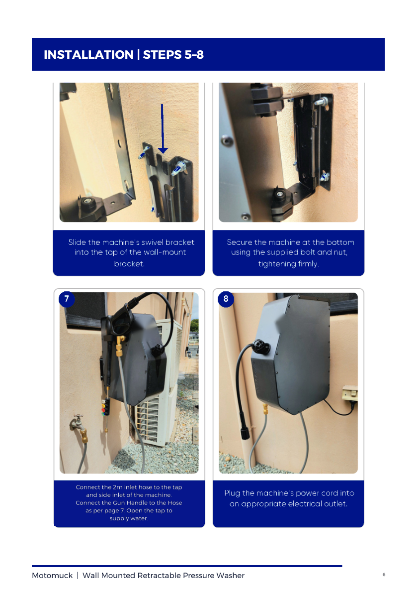 Motomuck pressure washer user guide, page 6 of 12
