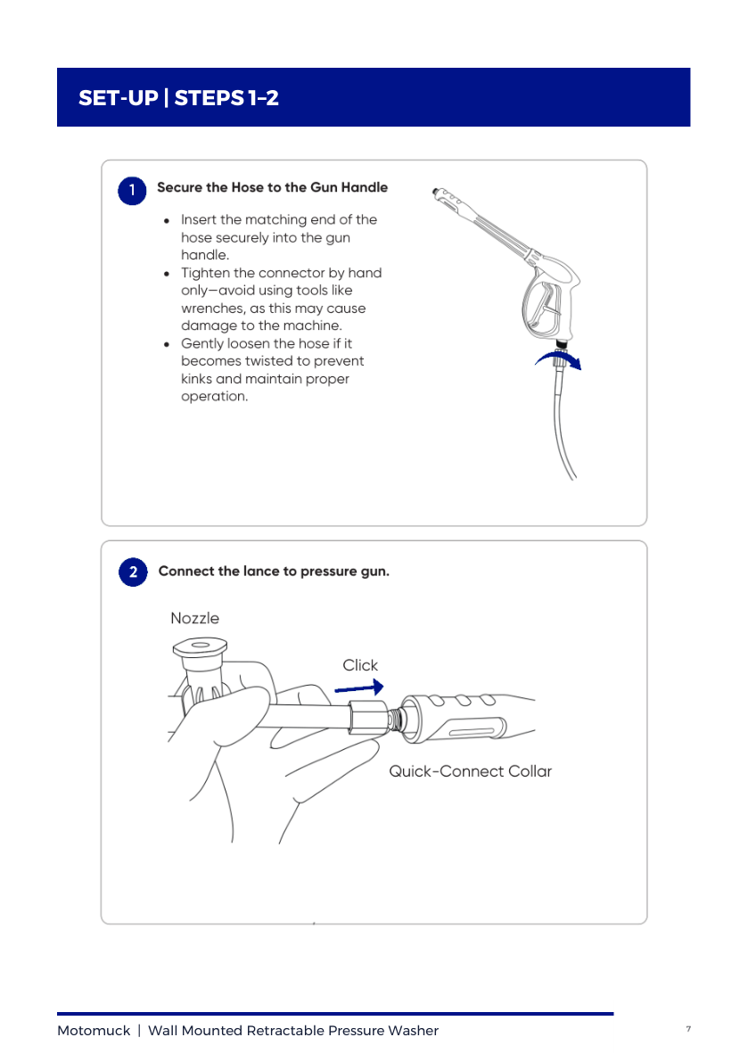 Motomuck pressure washer user guide, page 7 of 12