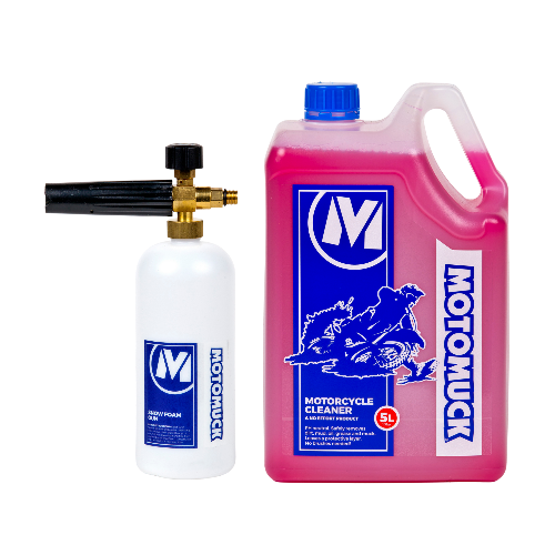 5 Litre Bottle of Motorcycle cleaner with Snow Foam Gun for easy application