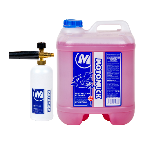 20 Litre Bottle of Motorcycle cleaner with Snow Foam Gun for easy application