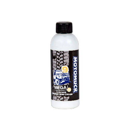 250ml Mega #9 Leather Protection Cream -Leather Protection and Conditioning Crème , specially formulated crème to protect against oil, water and alcohol based stains.  To be used in conjunction with Motomuck Leather Cleaner
